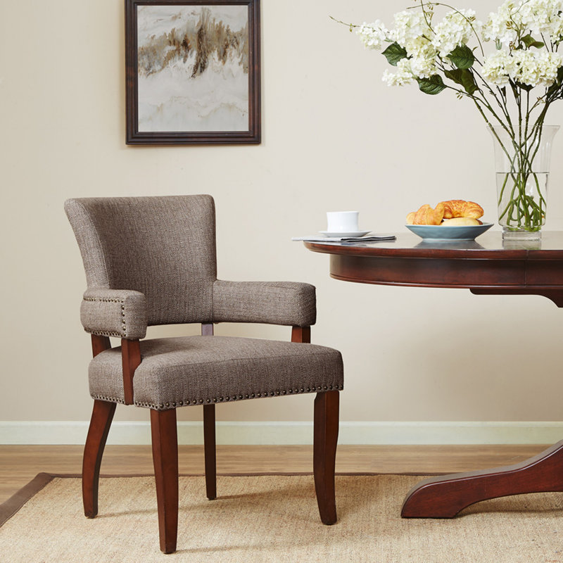 Chaise avec accoudoirs, Brun