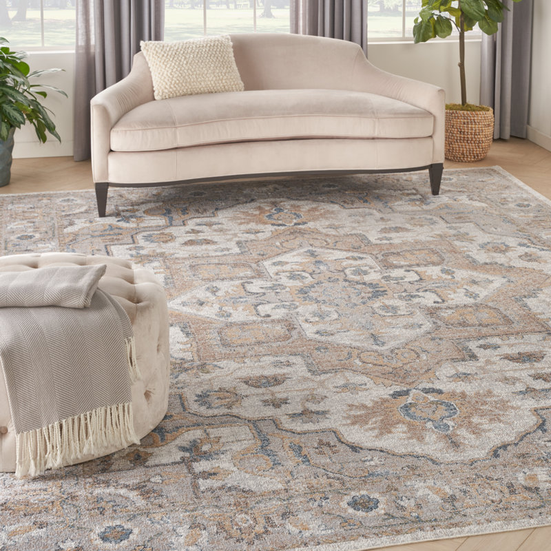 Pritts Washable Oriental Indoor Rug, Rectangle 9' x 12"