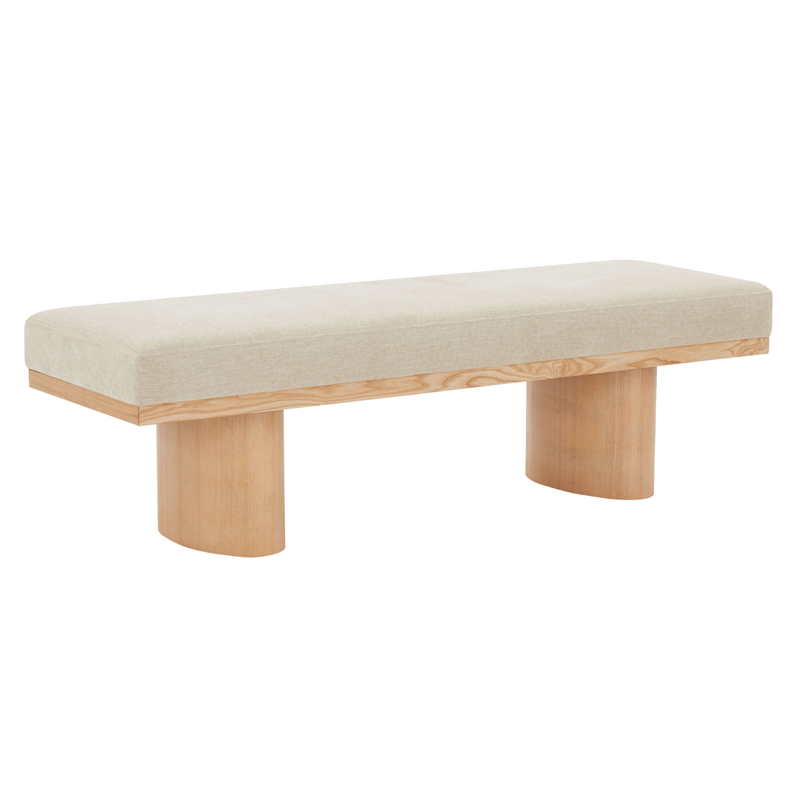 62" Linen Bedroom Bench