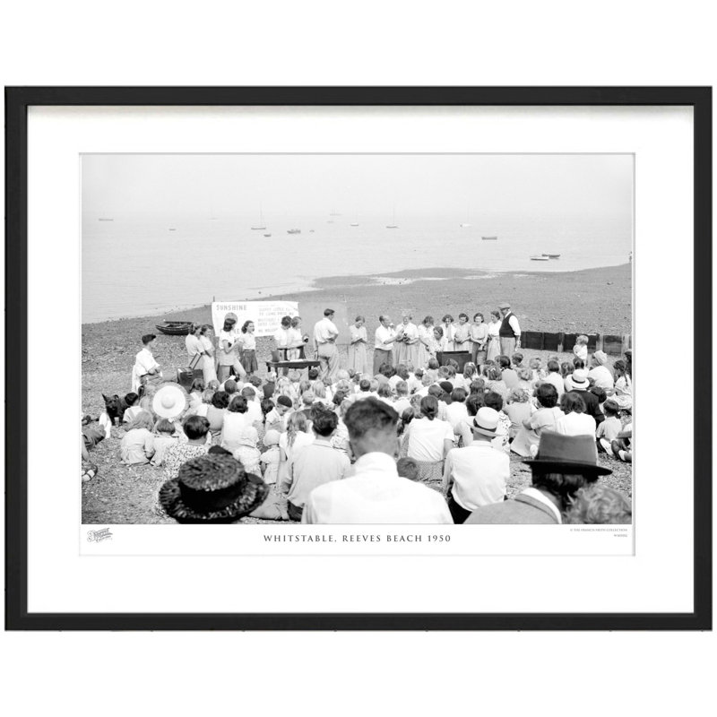 Whitstable, Reeves Beach 1950 by Francis Frith - Single Picture Frame Print, 28cm H x 36cm W x 2.3cm D