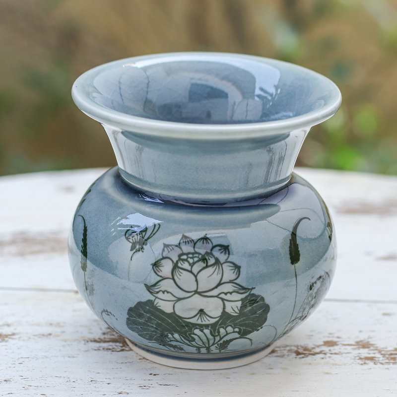 Vase de table en céramique fabriqué à la main par Kanda