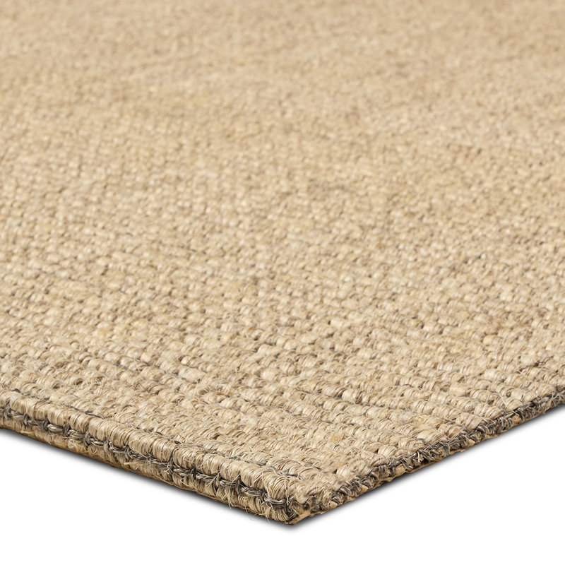 Tapis brun clair en sisal tissé à la main Bahan, Rectangle 8 pi 6 po x 11 pi 6 po