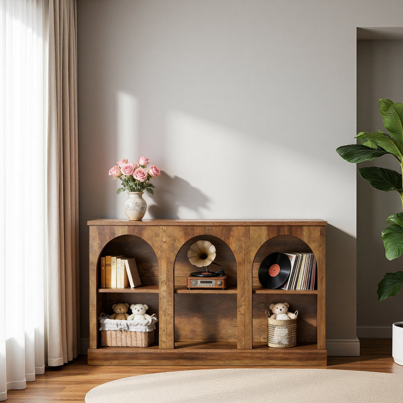 Rustic Side Table,Practical Entryway Table,Console Table, Rustic Brown