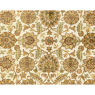 High-Quality Hand-Knotted Ivory Area Rug
