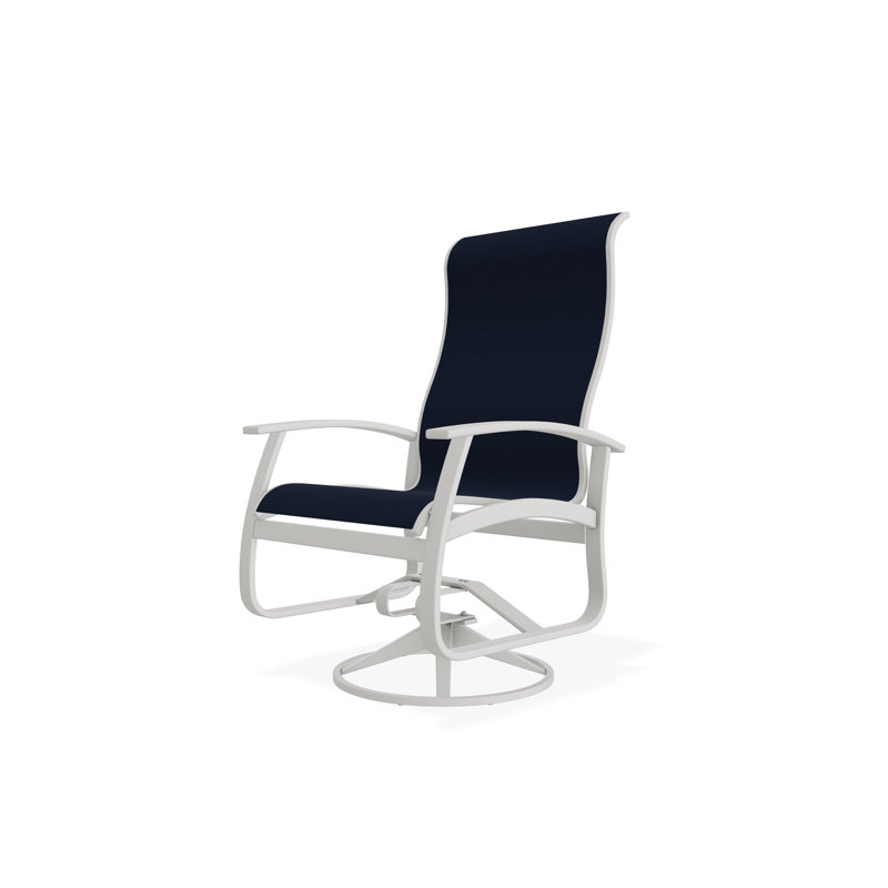 Belle Isle Outdoor Dining Chair, Navy 13D Sunbrella®, Snow