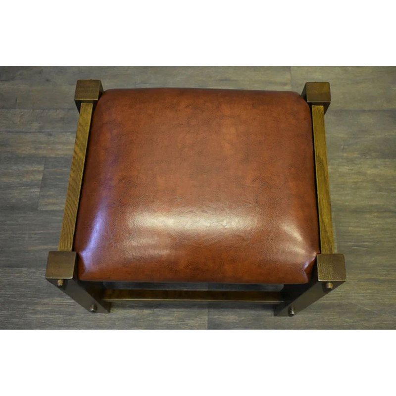 Hideyo Solid Wood Accent Stool, Walnut
