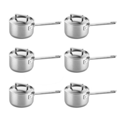 Casserole avec couvercle Attiva Peltro 5,51 po - 6 pièces - Étain