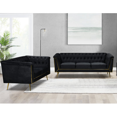 Sardella 2 - Piece Velvet Living Room Set