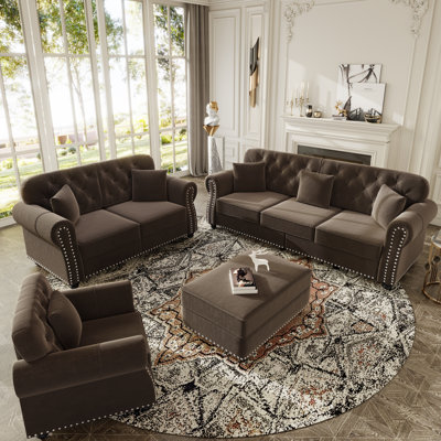 4 - Piece Chesterfield Living Room Set