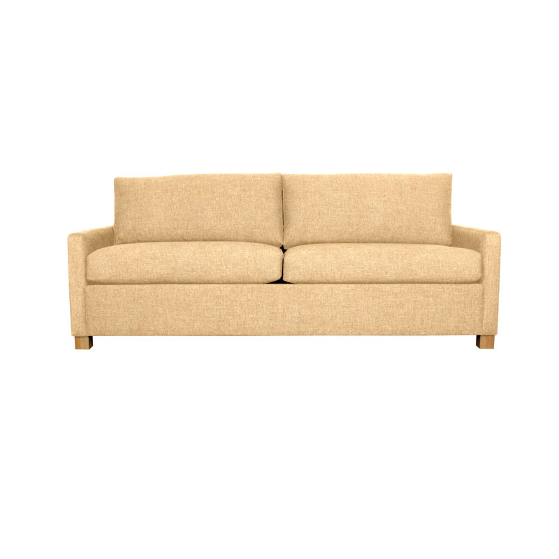 Canapé-lit à accoudoirs carrés de 87 po Louisa, Beige chameau Dorset