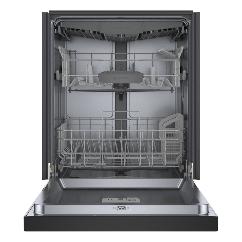 300 Series 24" Stainless Steel Front Control Built-In Dishwasher with 3Rd Rack, Black