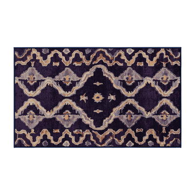 Tapis mauve lavable à la machine