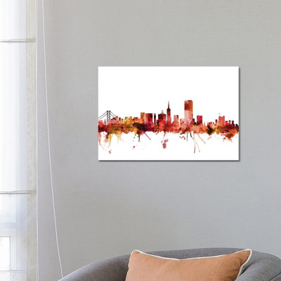 San Francisco, California Skyline by Michael Tompsett - Wrapped Canvas Gallery-Wrapped Canvas Giclée