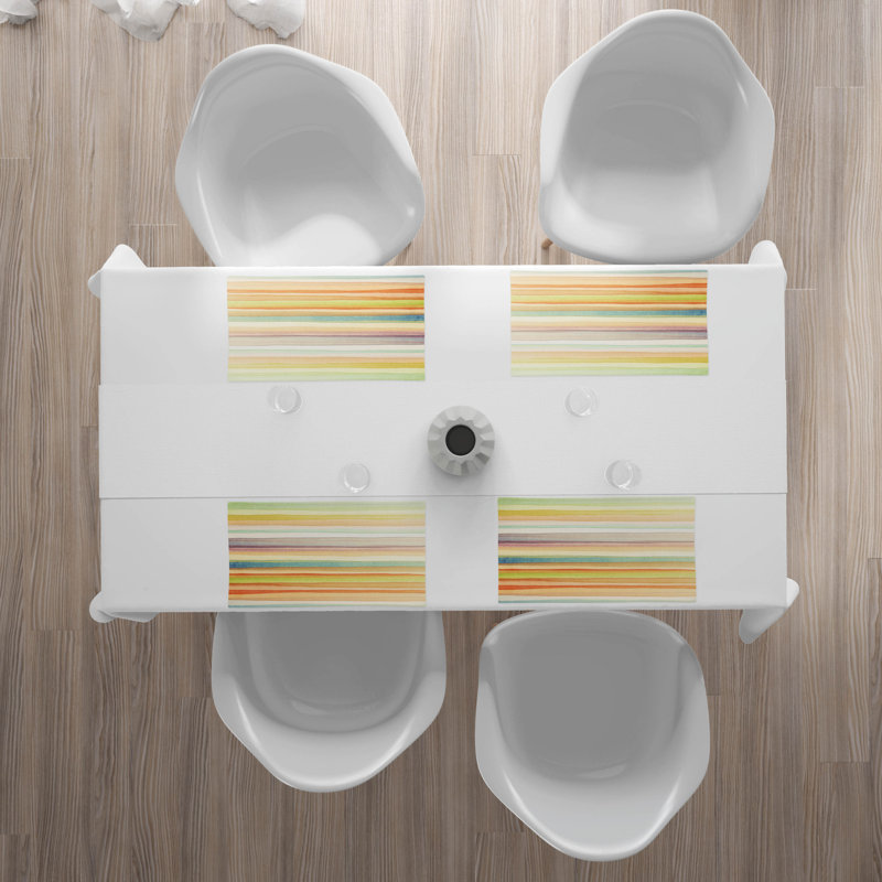 Polyester Striped Rectangle Placemat