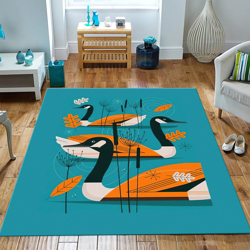 Soft Non-Woven Printed Rug Featuring a Delicate Floral Motif in Subtle Tones Perfect for Enhancing Any Living Space