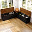 Banc de rangement de coin pour chaussures-120842636