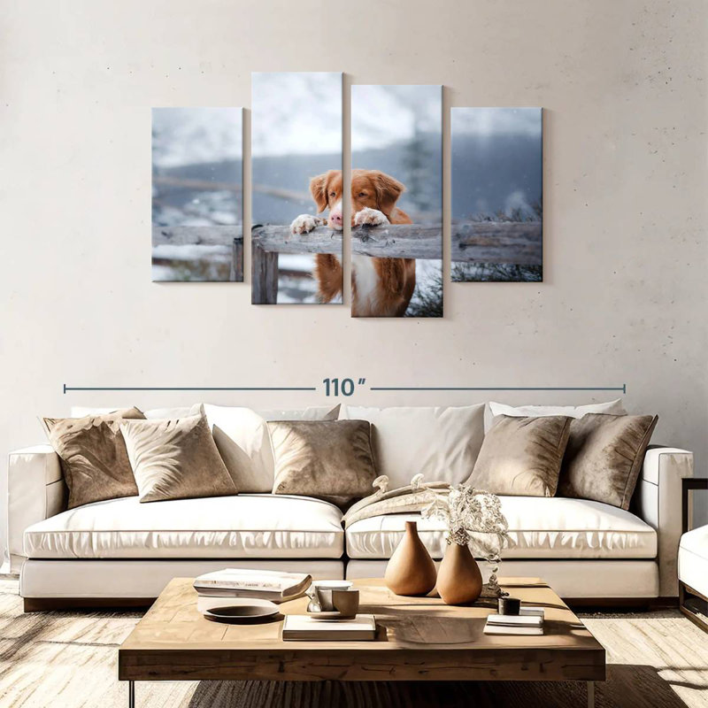 Brampt Watchful Toller Dog, 48" H x 75" W