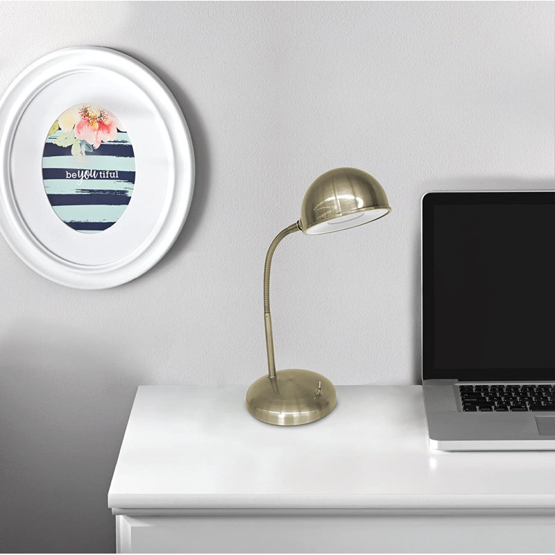 Lampe de bureau dorée 10 po