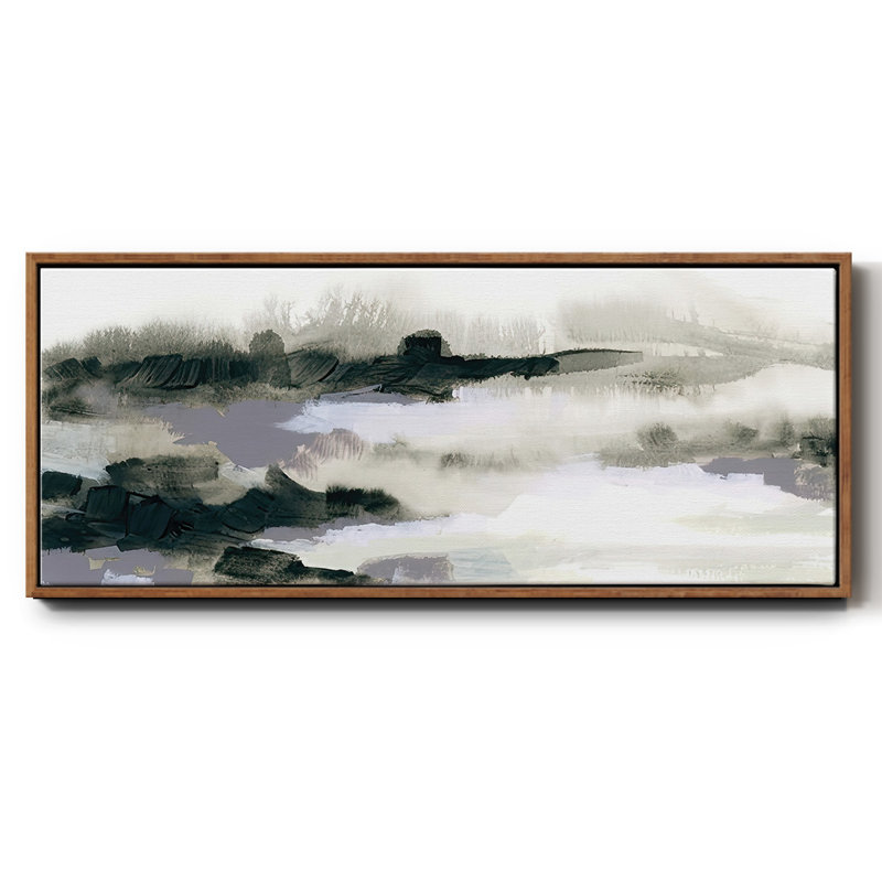 Abstract  March IV- Framed Canvas, 24" H x 60" W