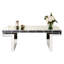 Table basse de 47 pouces avec miroir rectangulaire de luxe, verre trempé cannelé, double protection, s'adapte aux petites pièces absorbant les chocs, pour les intérieurs modernes
