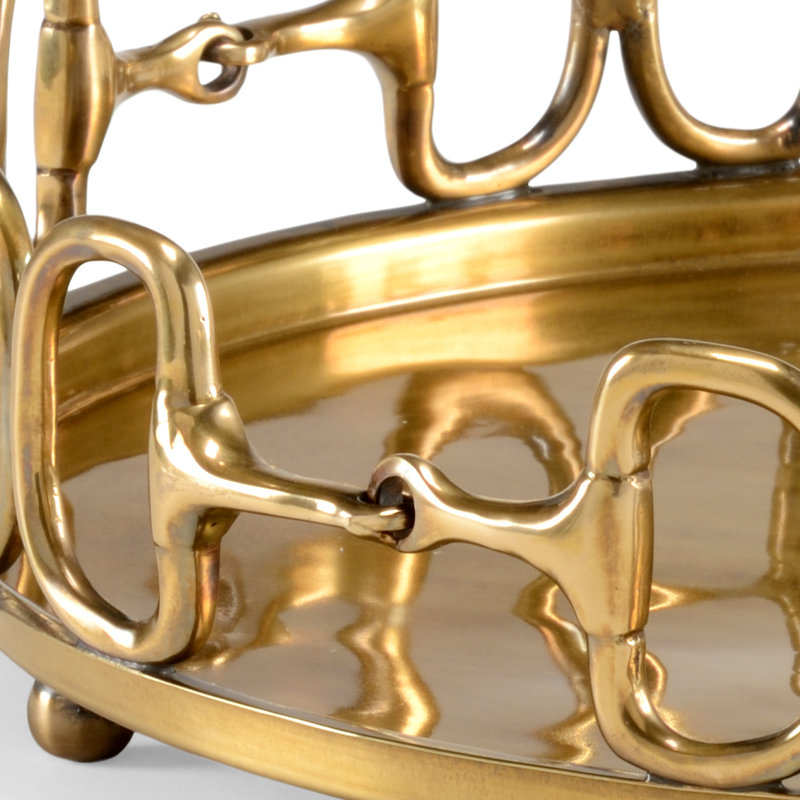 Stirrups Vanity Tray, Brass