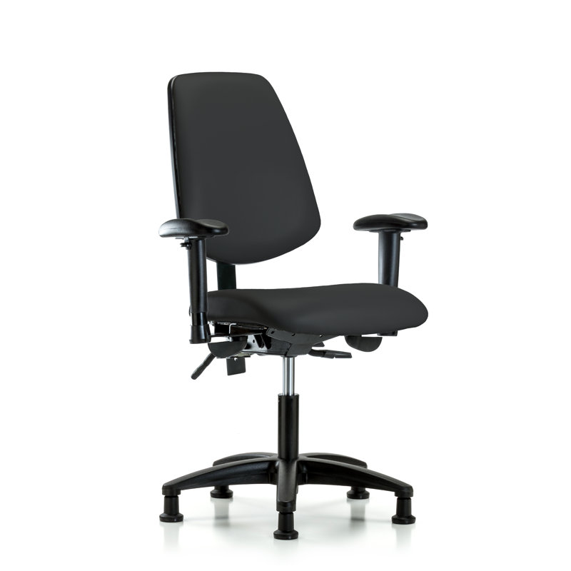 Chaise de travail Roxana, Noir, Patins, Inclus