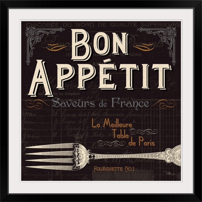 «iii rétro, annonce Flavors of France, Cadre noir, H 24 po x l 24 po x p 1 po