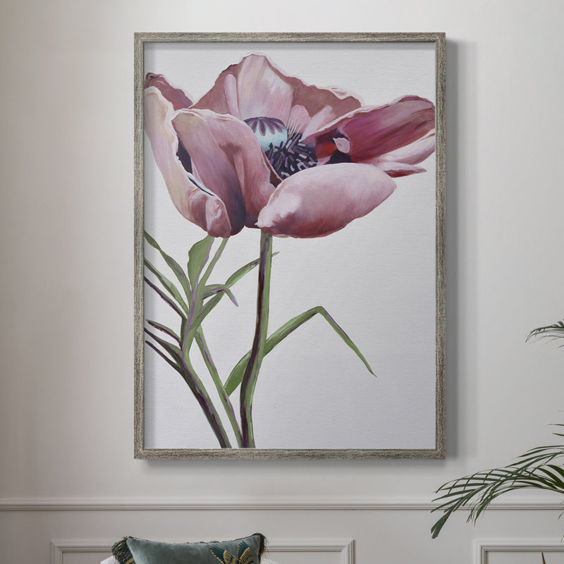 «Paris Poppy», reproduction encadrée - bois massif, H 11 po x l 9 po