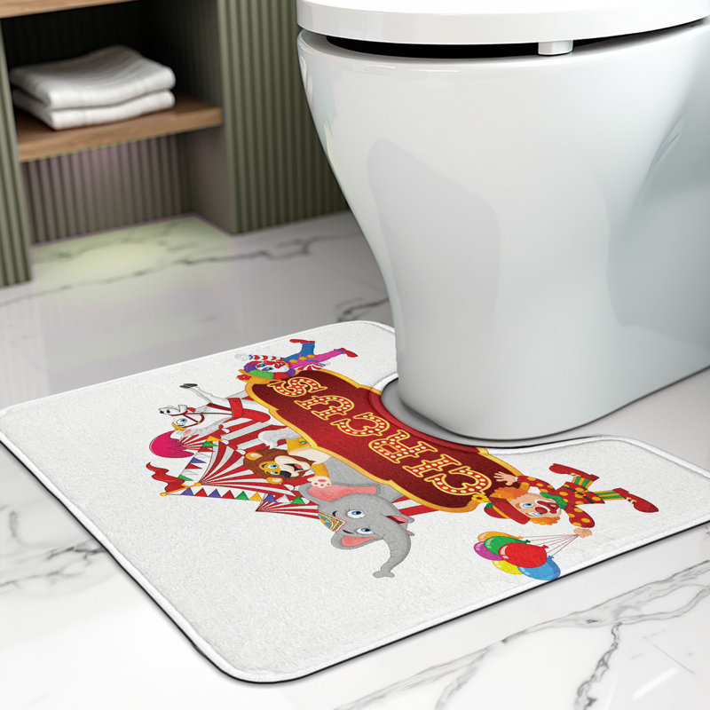 Tapis de salle de bain en U Circus Red