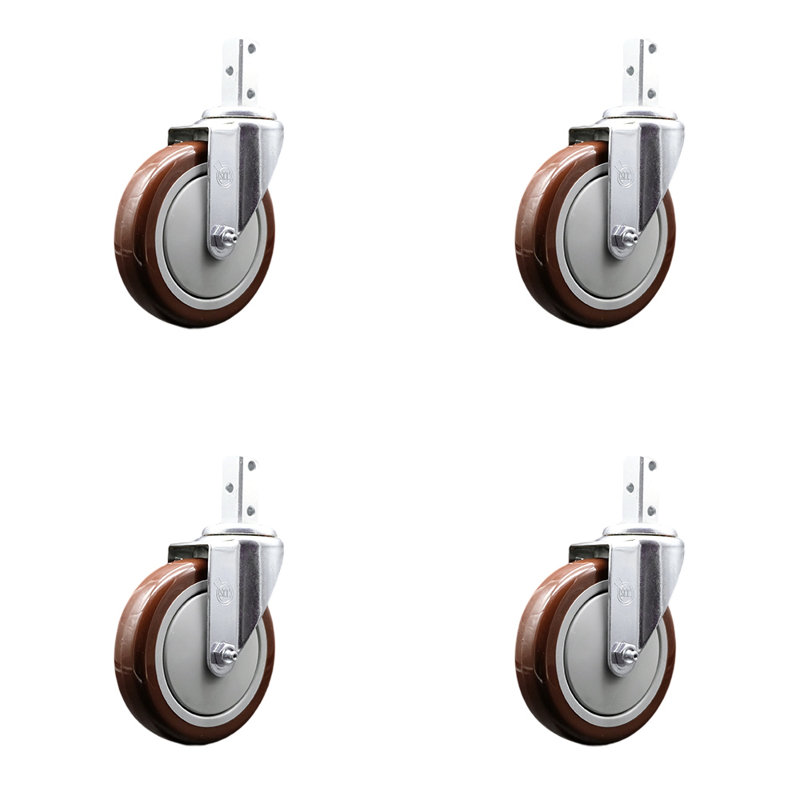 Roulettes en polyuréthane, Marron