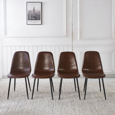 4 chaises de salle à manger en PVC