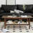 Retro solid wood glass rectangular coffee table