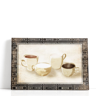 Row Of Coffee Cream - Canvas Print Wall Art