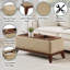 Banc de rangement avec plateaux réversibles Hillcrest-1352587818