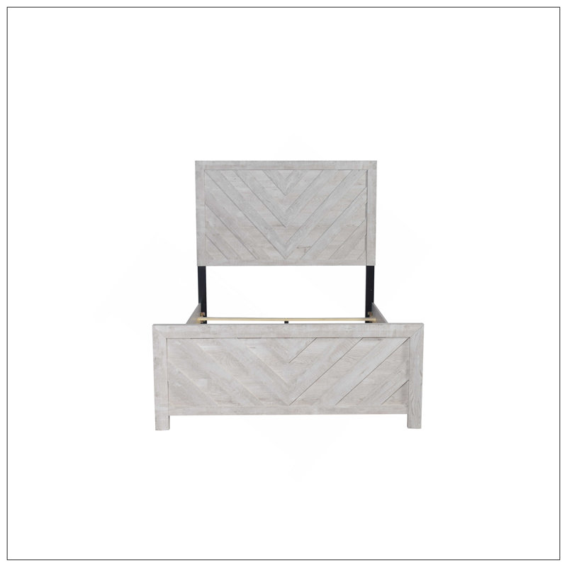 Lit de style moderne en bois naturel, Double