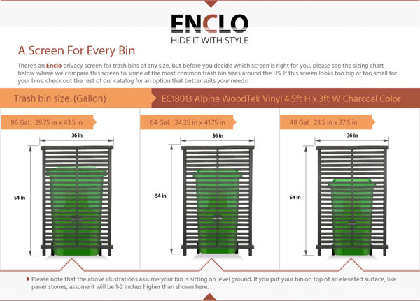 Enclo Privacy Screens 3.5ft H x 3ft W Richmond Wood Privacy Screen
