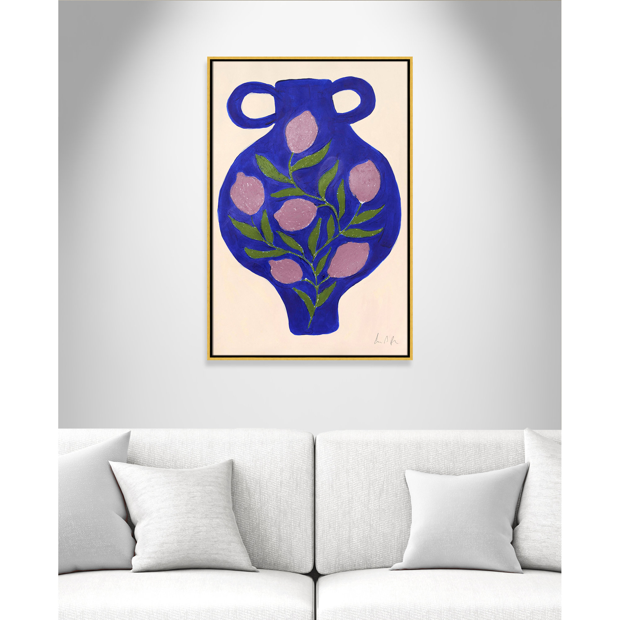Vase No. 03 Print by Camilla Bergqvist, 37.5" H x 25.5" W, Gold