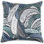 Ensemble de 2 coussins décoratifs en plumes grises et bleu sarcelle (l 18 x l 18)