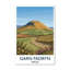 Garn Fadryn, Wales - Travel Poster Of Ancient Hillfort And Rolling Welsh Countryside. Giclee Print On Wrapped Canvas. Wall Art, Home Decor - Natural Landmarks, Wales - Wrapped Canvas Print-652545587