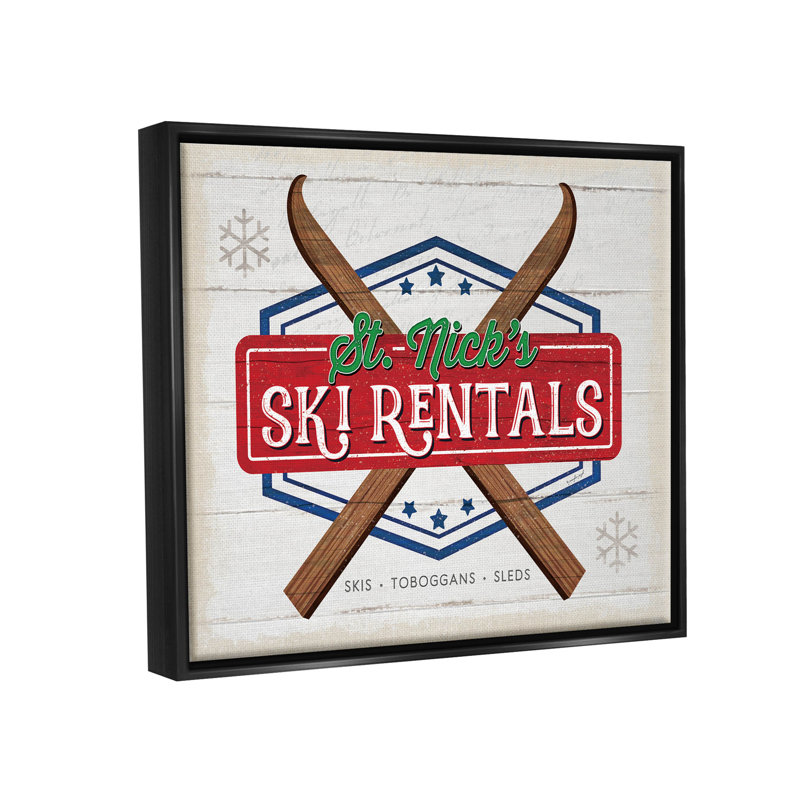 St. Nick's Ski Cars Vintage par Jennifer Pugh - impression sur bois, H 25 po x l 31 po x P 1,7 po