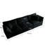 Living Room Furniture - Canapé modulaire 2 places en chenille noire respirant et pratique pour une détente élégante