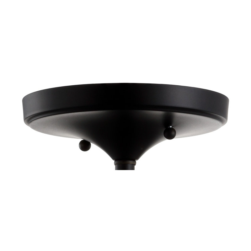 Plafonnier semi-encastré 2 lumières 13 po Pell, Bronze huilé, H 10,75 po x l 10 po x P 10 po