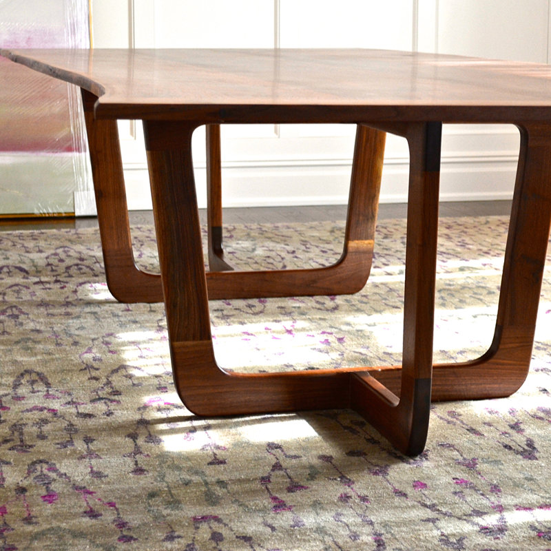 Mollino Solid Wood Dining Table, Walnut
