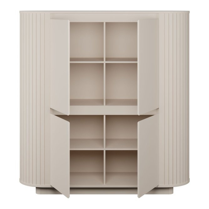 Chanceton 162cm Four-Door Highboard with Shelving
