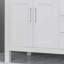 Meuble-lavabo double 61 po avec plateau en marbre Dinchen