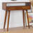 Curved Chestnut Console Table, Solid Wood-1066599248