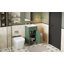 Meuble-lavabo vert 16 po pour salle de bain avec lavabo en céramique Elowen