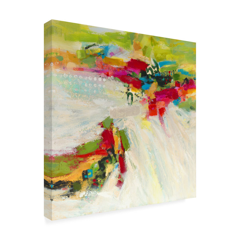 Art mural sur toile tendue - "d'ensemble I" de Janet Twone pour décoration de salon, de chambre à coucher ou de bureau - 18 x 18