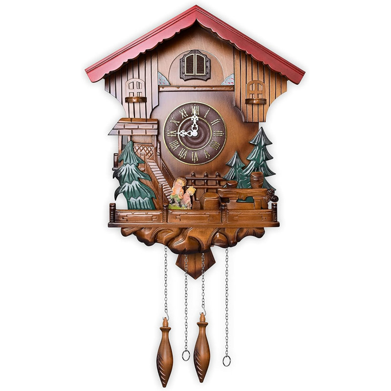 Michaela Solid Wood Wall Clock