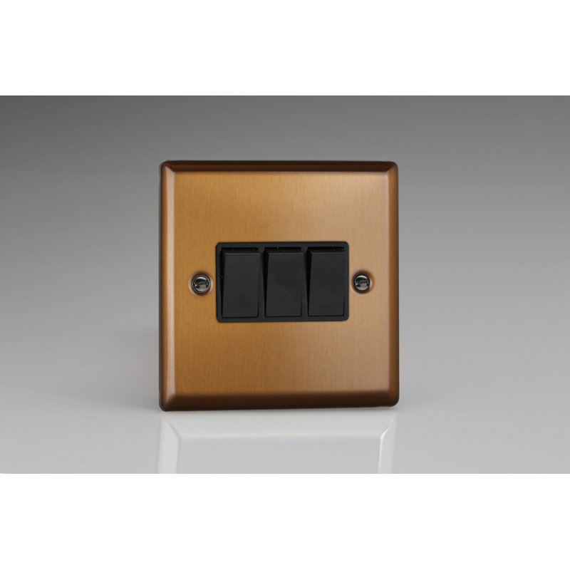 Wall Mounted Light Switch, Bronze/Black